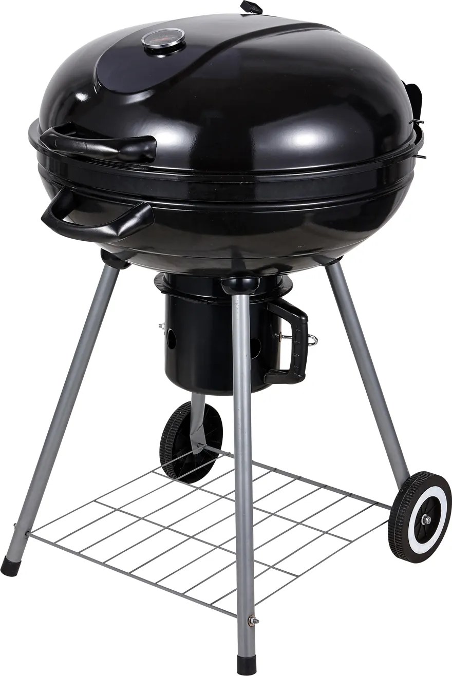 BBQ Meeting GRIL NA UHLÍ S VEKOU, POPOLNÍKOM A KOLIESKAMI 66 x 57 x 85 CM *5313