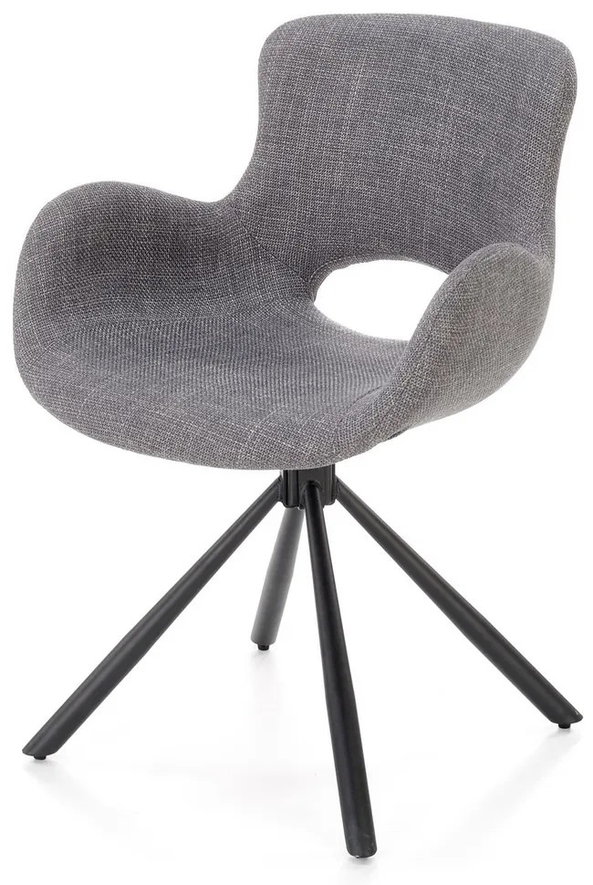 Jedálenská stolička Kade, sivá / čierna