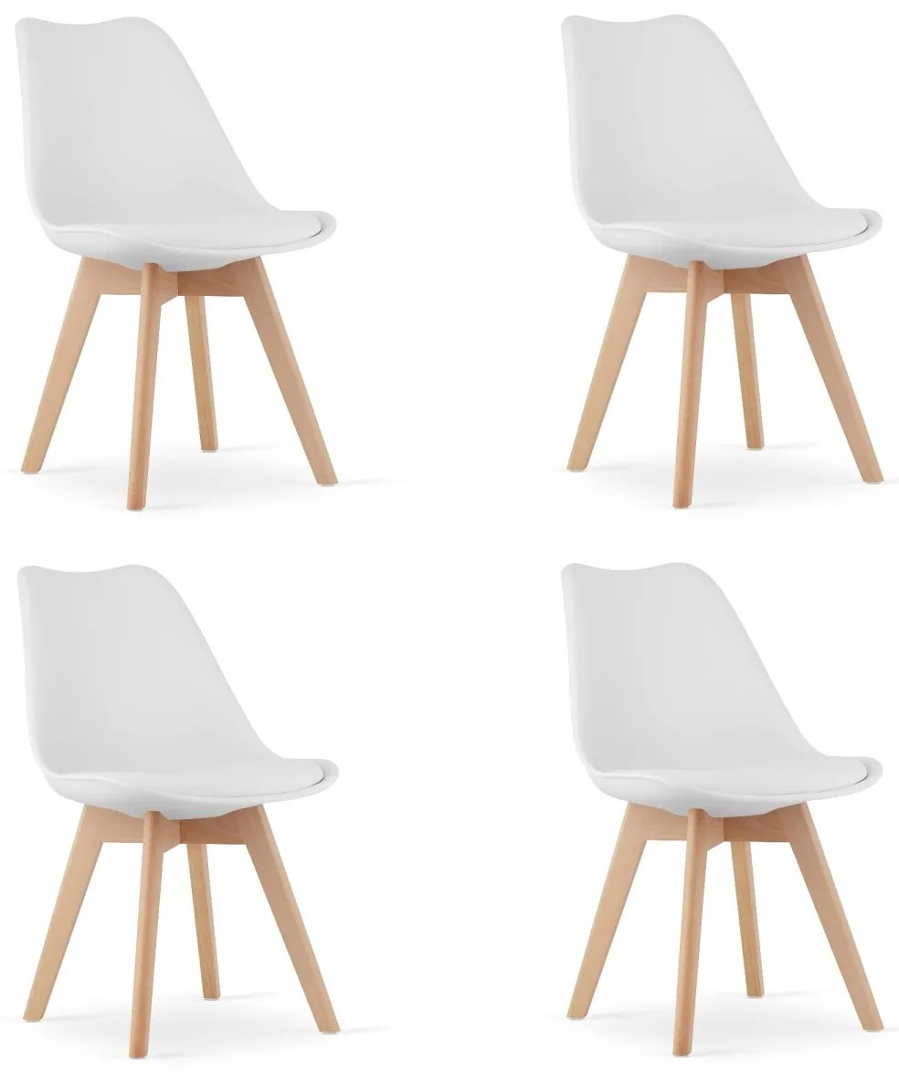 Set 4 stoličiek MARK biele