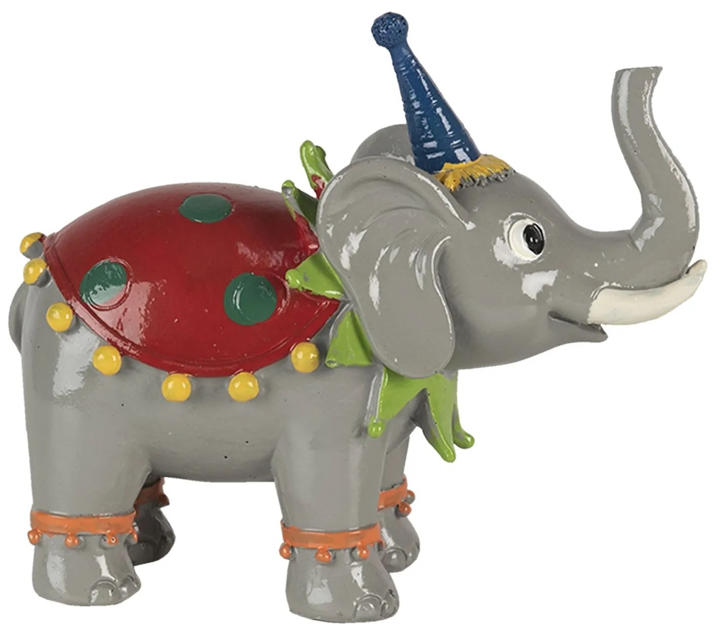 Dekoratívne soška cirkusového slona - 13 * 6 * 11 cm