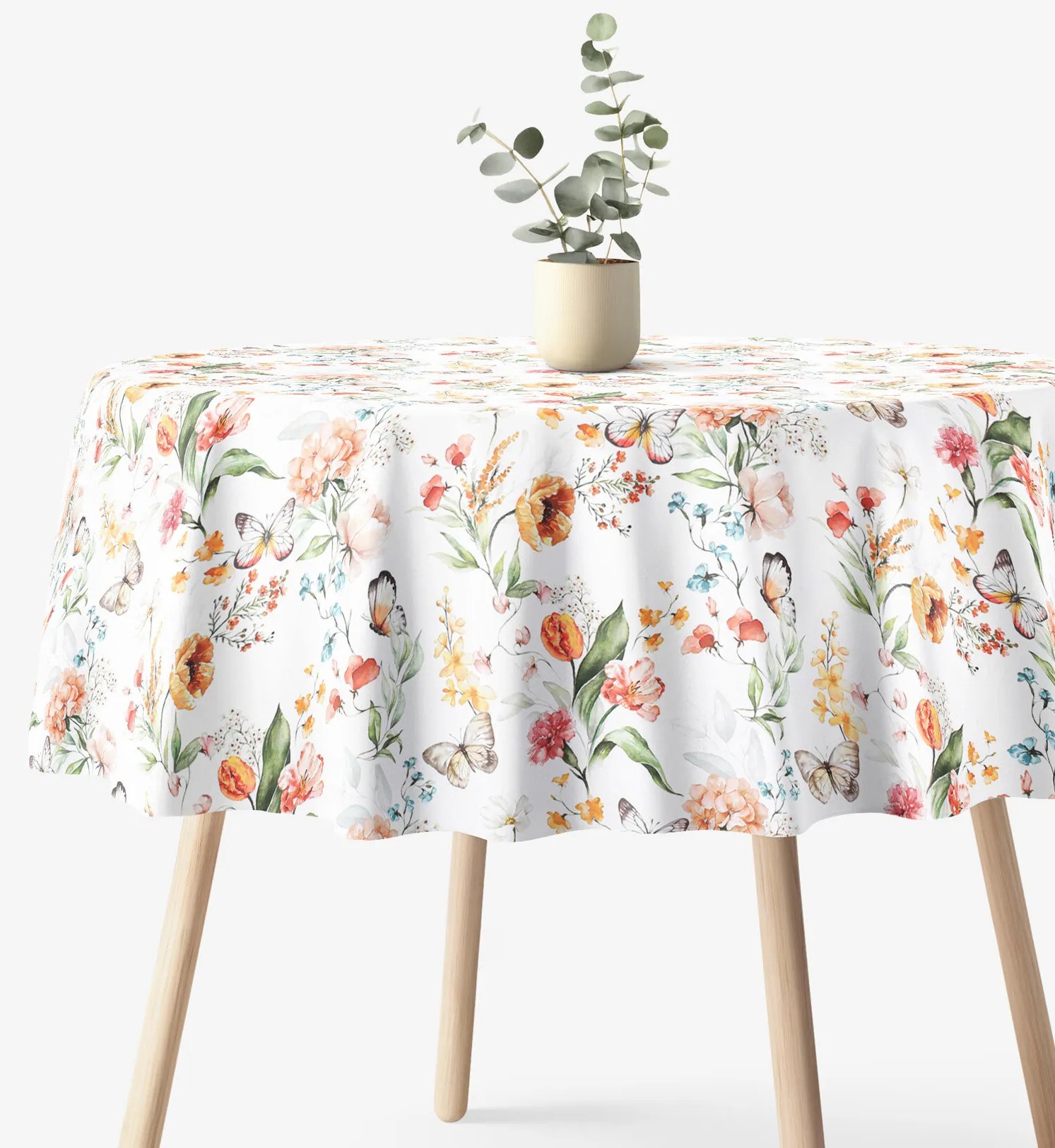 Goldea okrúhly obrus valencia - motýlia lúka Ø 110 cm