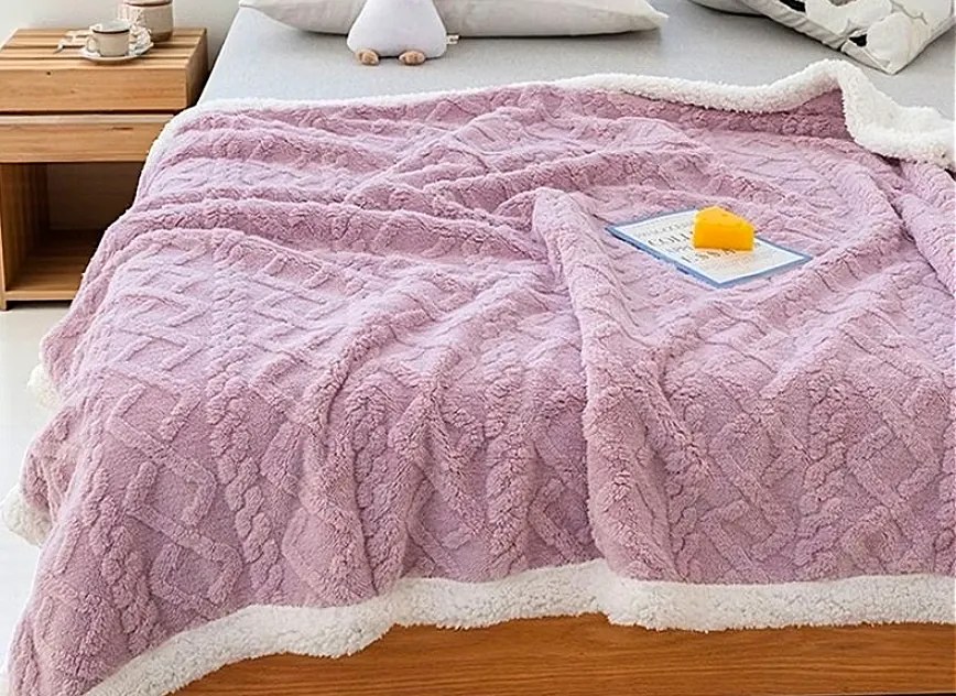 DEKA ružová a biela MikroPlyš 230x200 cm