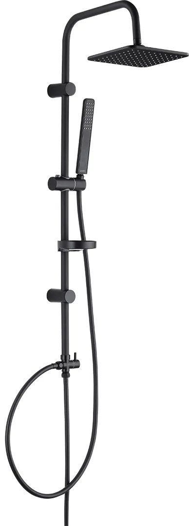 Kuchinox Ares, sprchový stĺp s ručnou a dažďovou hlavicou, čierna matná, LAV-PG3_70KX