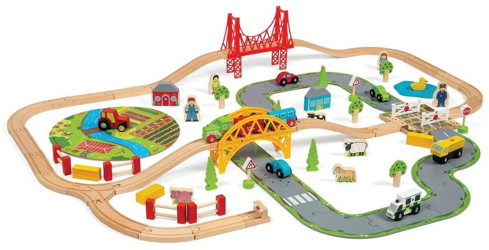 Bigjigs - S dedinskou cestou 80 dielov