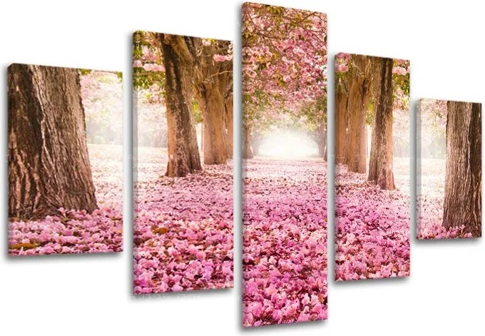 Obraz na stenu 5 dielny STROMY ST008E50