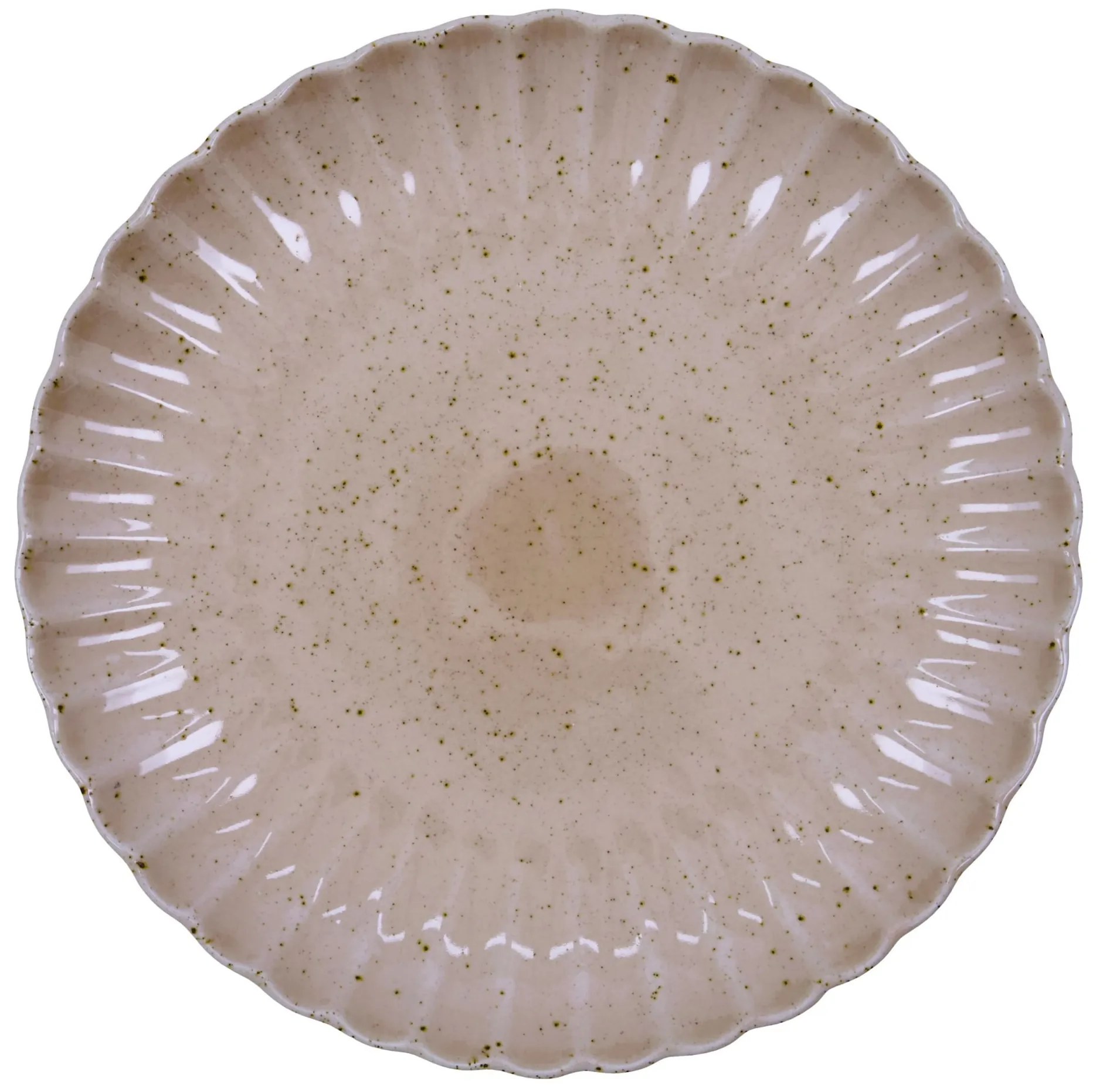 House Doctor Obedový tanier Scallop Rose Ø 26 cm