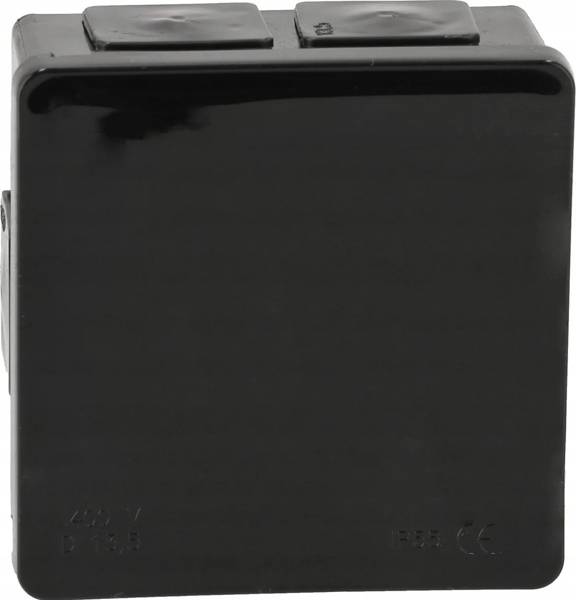 BERGE Elektroinštalačná krabica na omietku IP55 - čierna