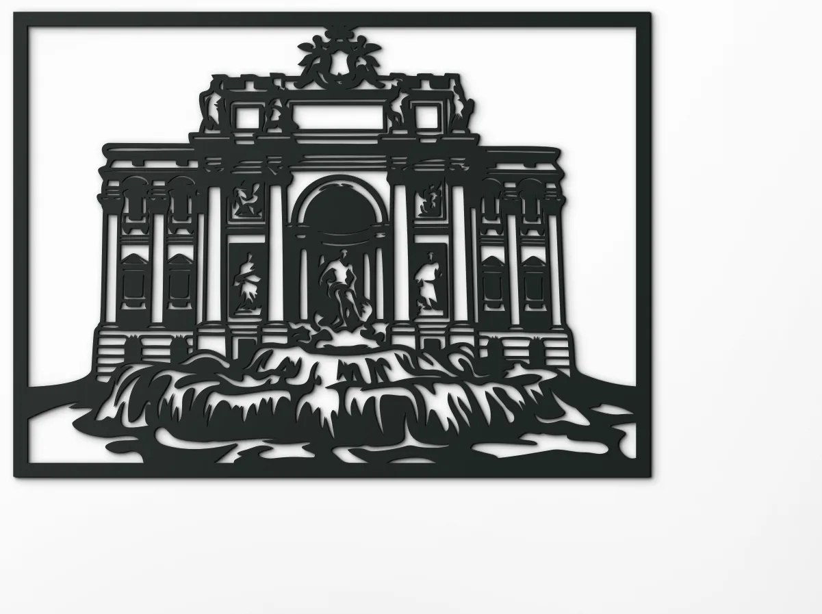 drevko Obraz Fontána di Trevi Rozmer obrazu: 47,5 x 65 cm, Farba dekorácie: Čierna