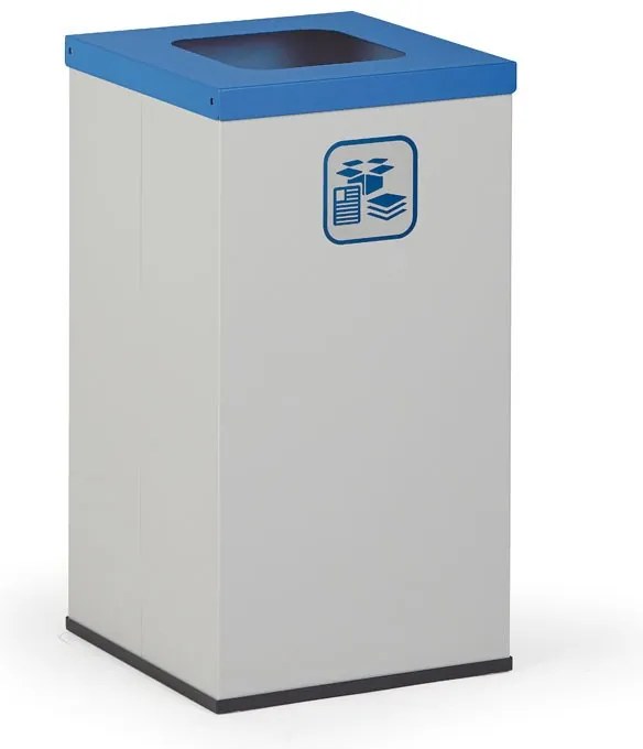 Kôš na triedený odpad 50 L, úchyt na vrece, sivý/modrý