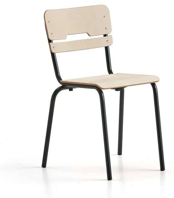 Školská stolička SCIENTIA, nízke sedadlo, V 460 mm, antracit/breza