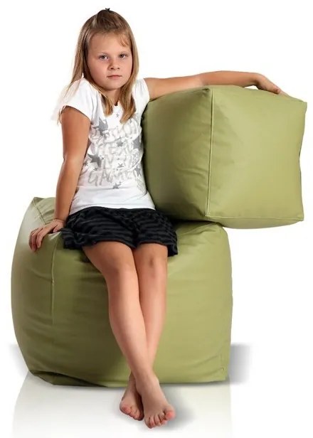 Sedací vak taburetka veľká olivová TiaHome