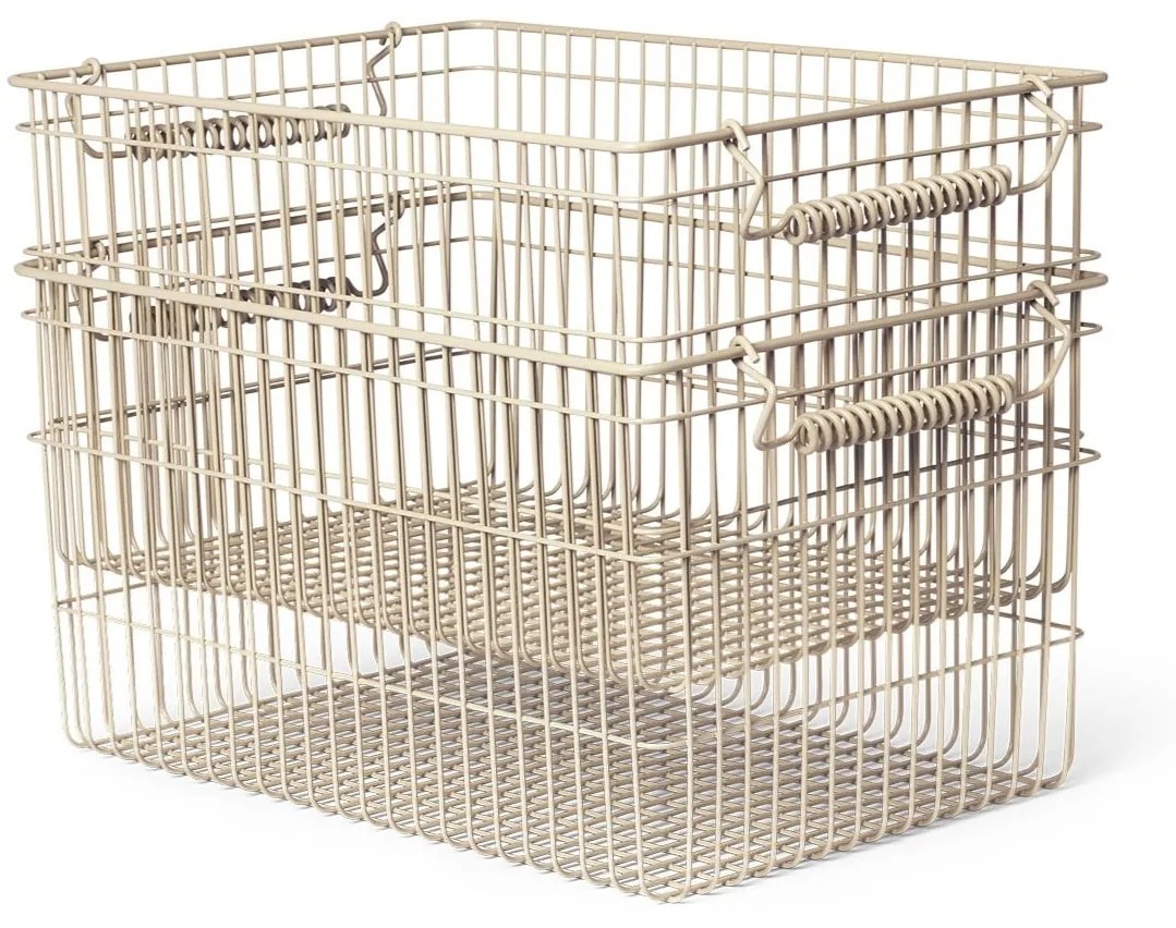 Ferm Living Úložný kôšík CALA 36 cm sada 2 ks kašmírová železo