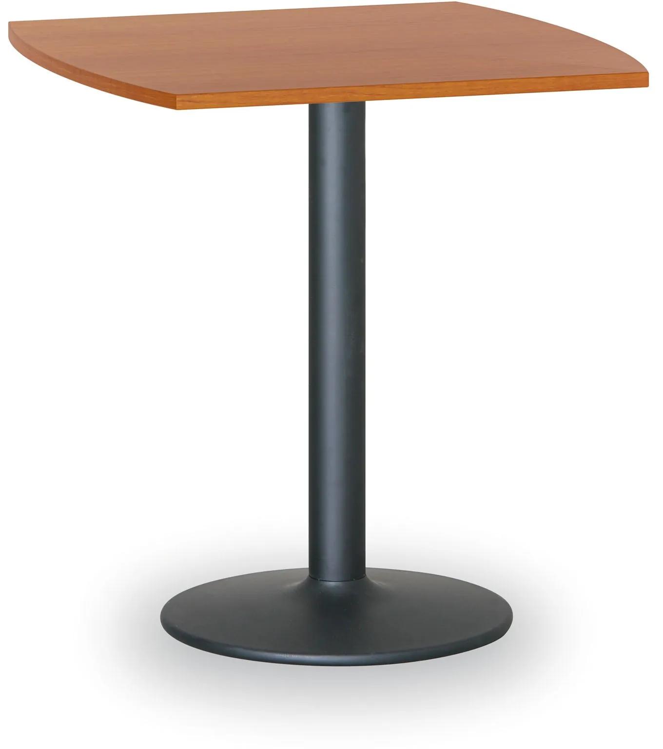 Konferenčný stolík FILIP II, 660x660 mm, čierna podnož, doska čerešňa