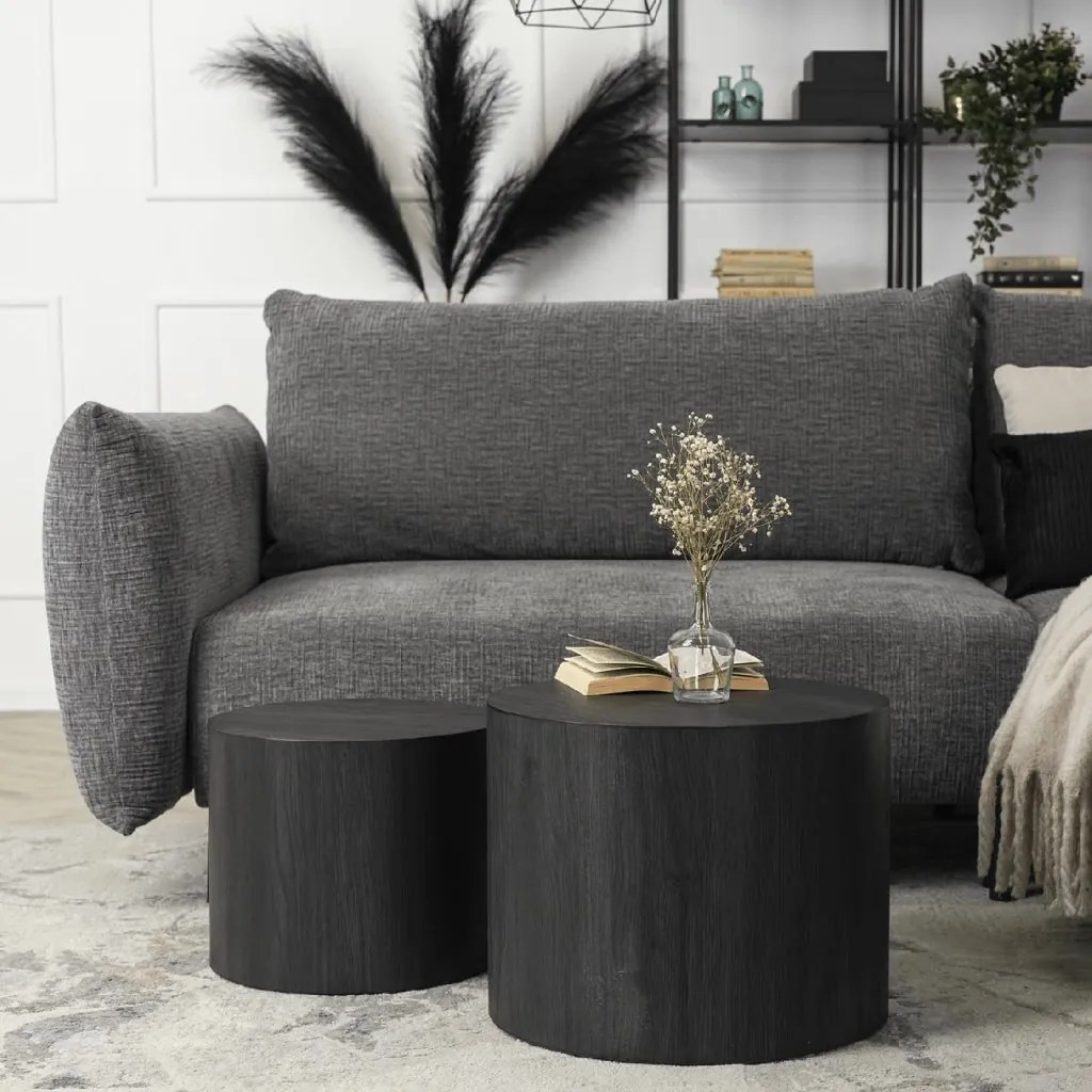 PROXIMA.store - Moderná zostava stolíkov LEILA FARBA: čierna