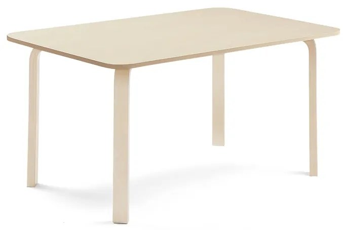Stôl ELTON, 1400x800x640 mm, laminát - breza, breza