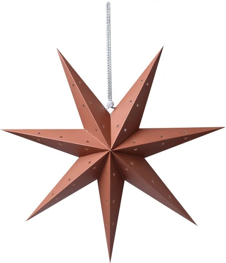 Hnedá závesná papierová hviezda - 45*15*45 cm Hnedá závesná papierová hviezda - 45*15*45 cm