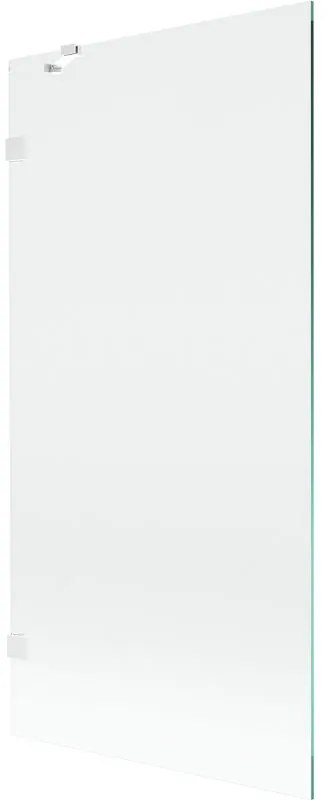 Mexen, Mexen Lunar 1-krídlová vaňová zástena 90 x 150 cm, transparentná, biela - 897-090-000-20-00