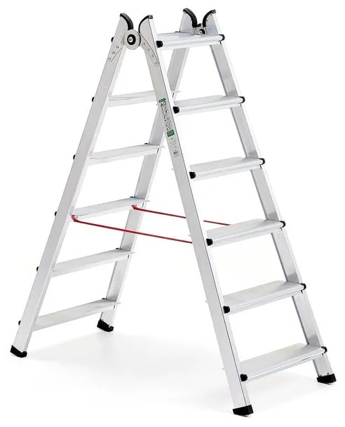 Skladacie schodíky BRINK, 6 priečok, výška 1410 mm