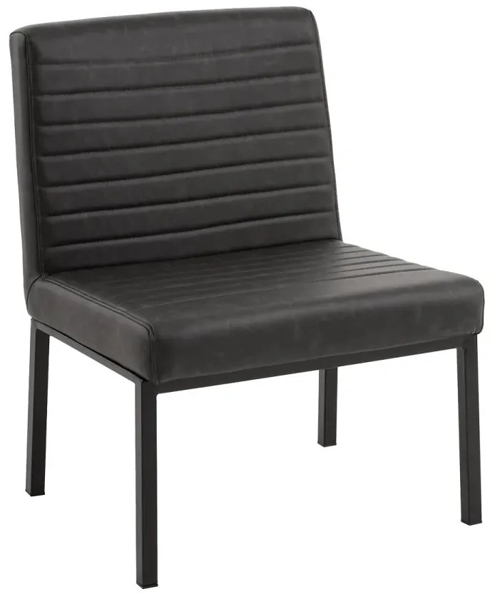 furniture-nabytek.cz - Čalúnená stolička Wingston z umelej kože a kovu, nosnosť 250 kg, šedá