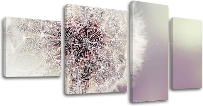 Obraz na stenu 4 dielny KVETY KV065E40 - 90x50 cm