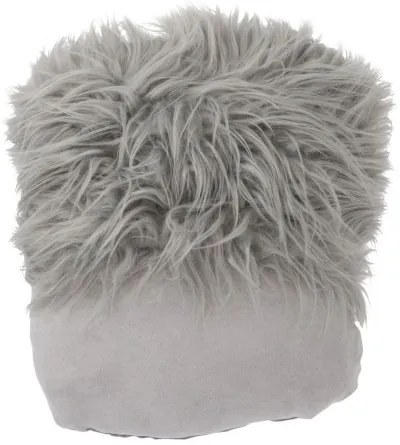Šedý vankúš na nohy Faux grey - 45 * 40 cm