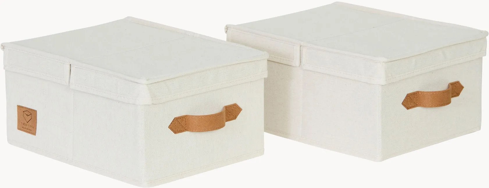 Úložné škatule so sklopným vekom Premium, 2 ks