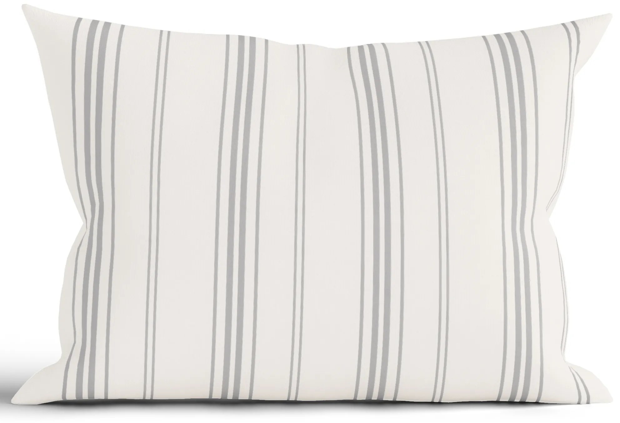Bavlnená obliečka na vankúš Natural 50 × 70 cm - Prúžky šedé