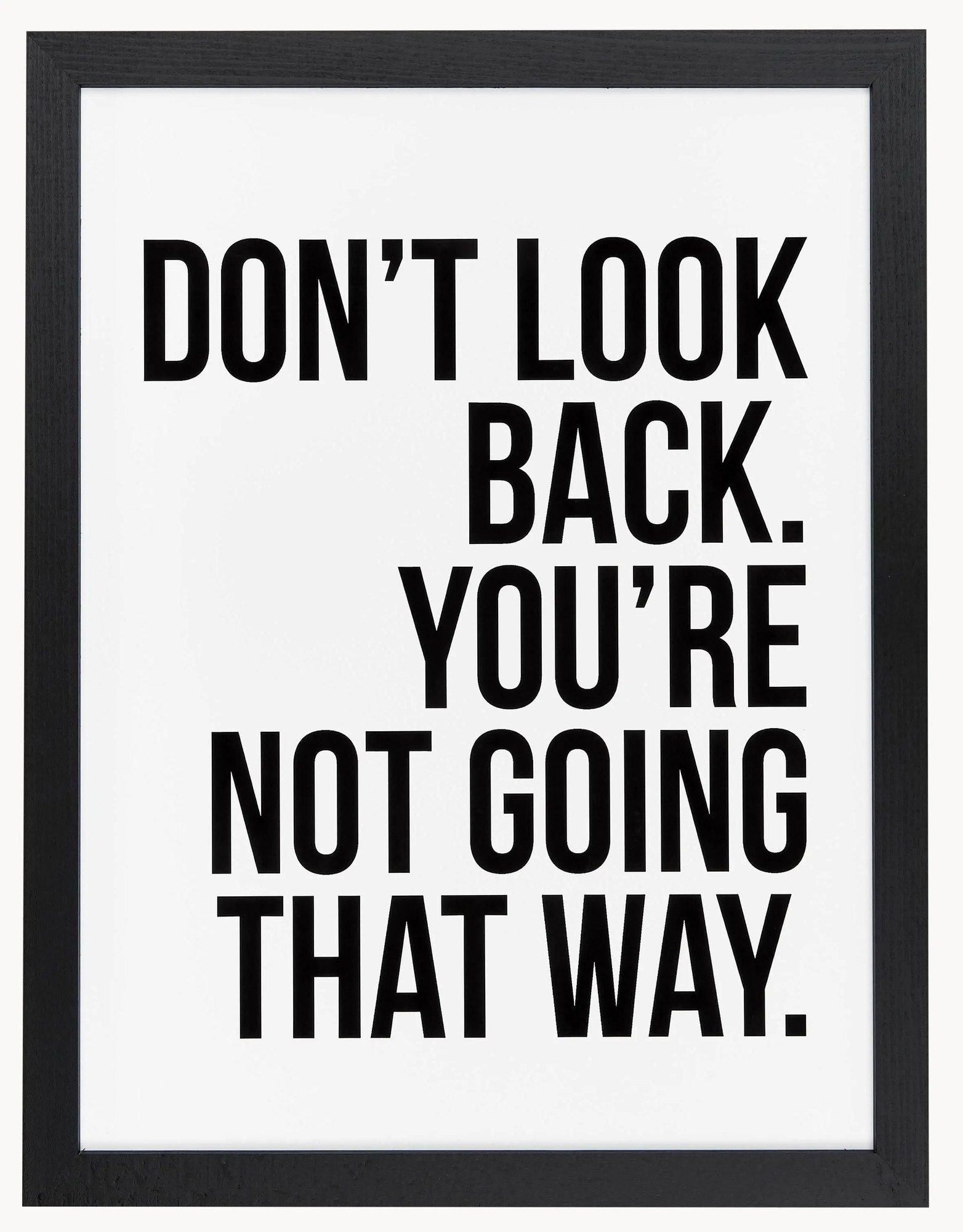 Nástenná dekorácia's rámom Don't Look Back