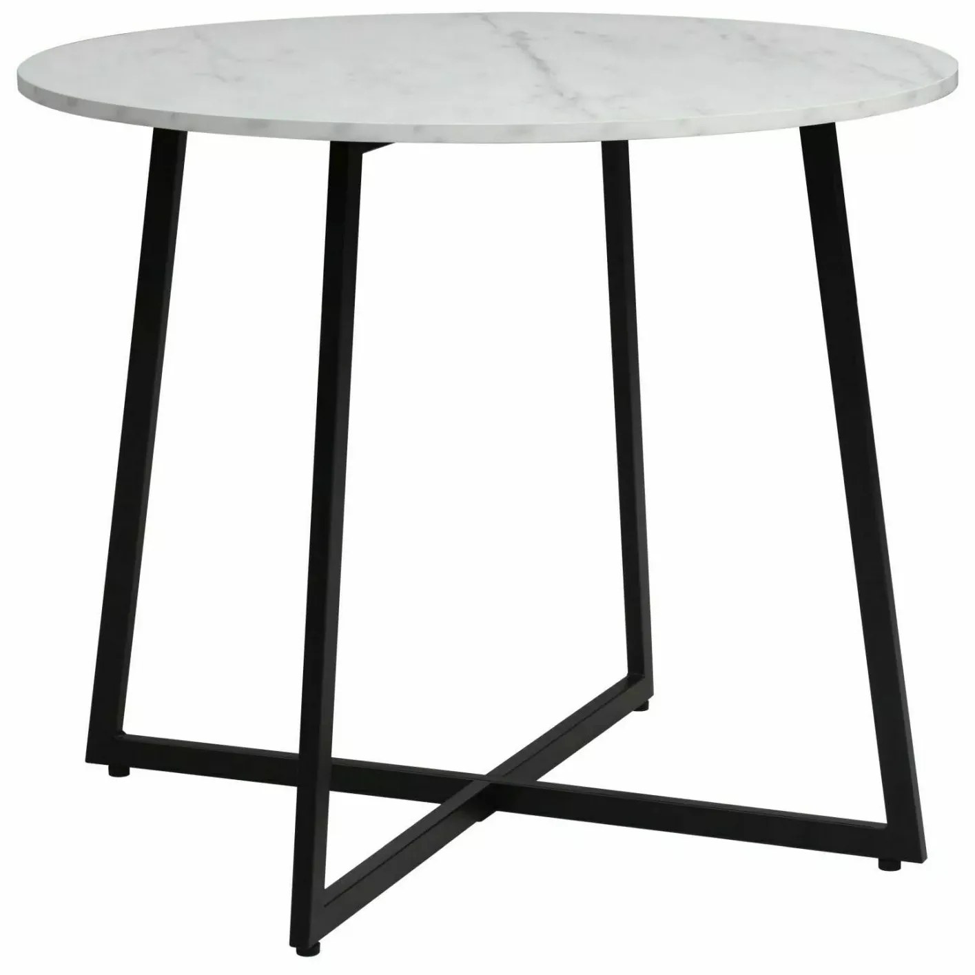 Okrúhly jedálenský stôl s doskou v dekore mramor LUNA 90x90