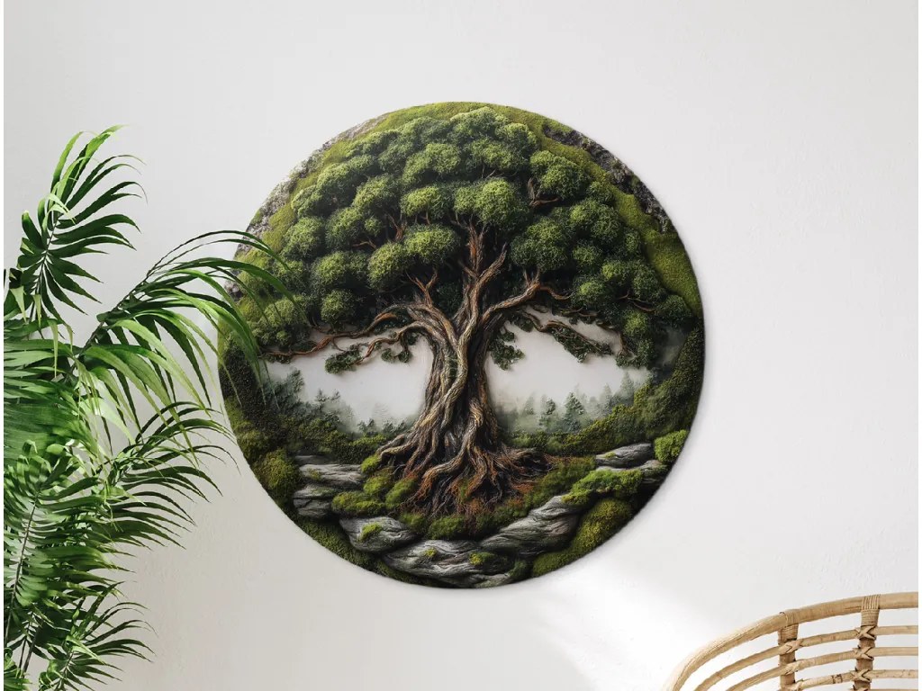 drevko | Machový strom života Ochranca (UV tlač) 45 x 45 cm