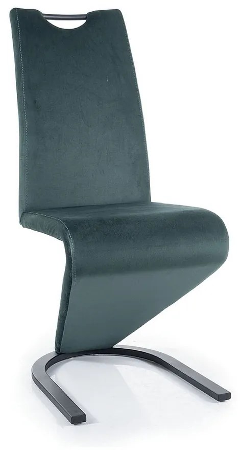 Jedálenská stolička Ramona Velvet, tmavo zelená