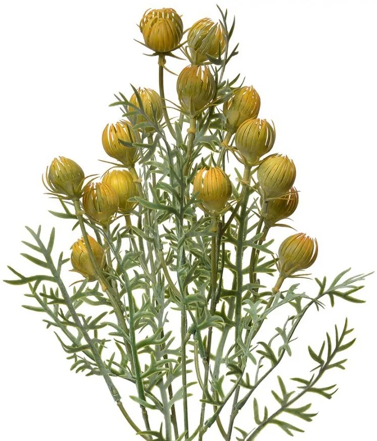 Dekoračný umelý kvet so žltými bodliačikmi - 16*16*47 cm