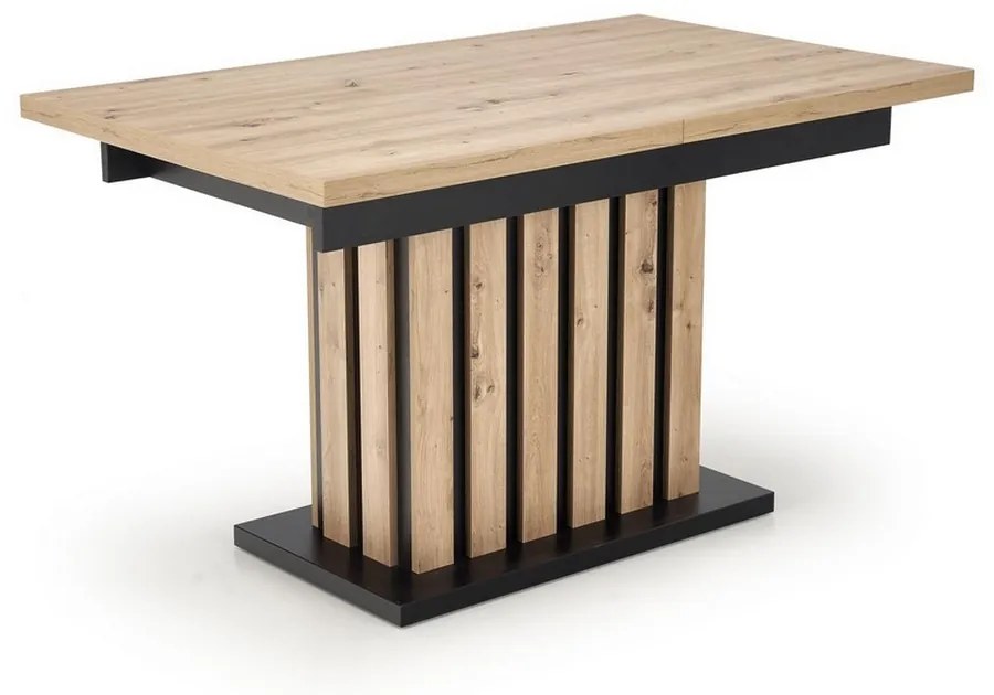 Jedálenský stôl Lamello, dub artisan / čierna