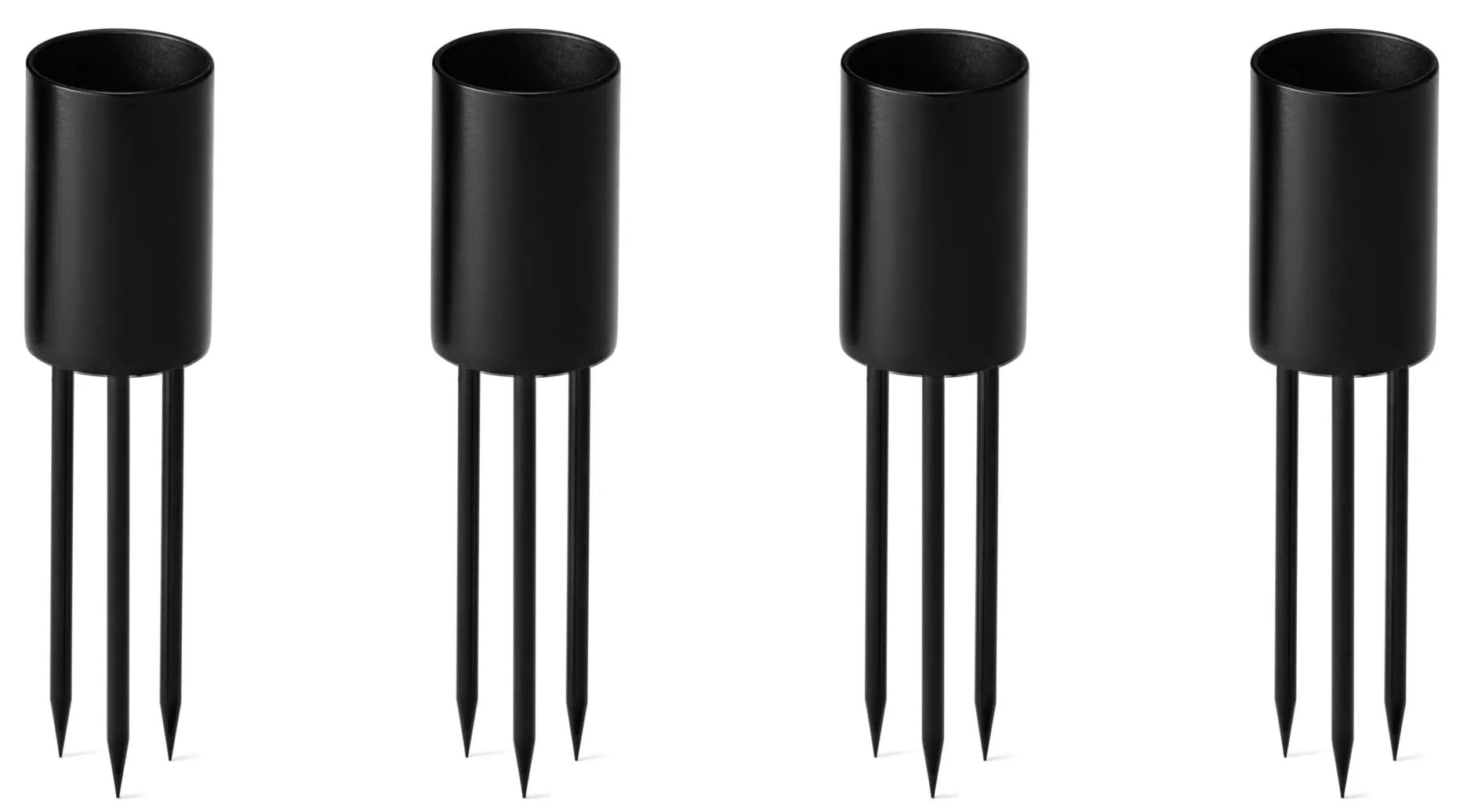 ester & erik Zapichovací svietnik na sviečku Black Medium– set 4 ks