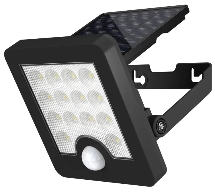 TOP LIGHT Svetlo nástenné Heleon PIR S, Čierna