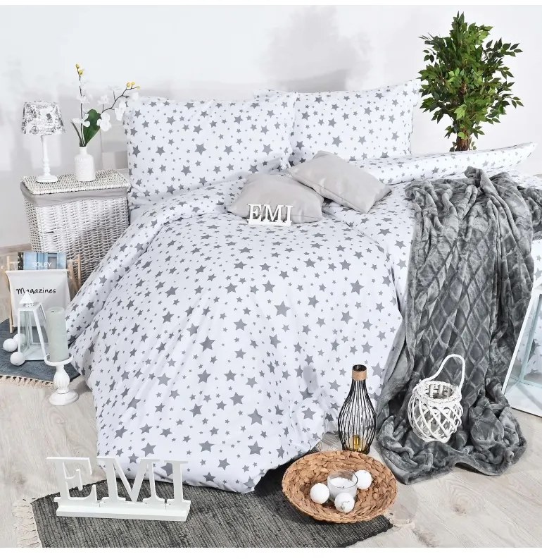 Obliečky bavlnené Noemi 140x200 + 70x90 EMI, Štandardný set jednolôžko obsahuje 1x 140x200 + 1x 70x90