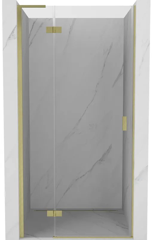 Mexen Mist-H L, 1-krídlové sprchové dvere ľavé 70 cm, číre sklo, zlatý matný profil, 8A5L-070-000-55-00-L