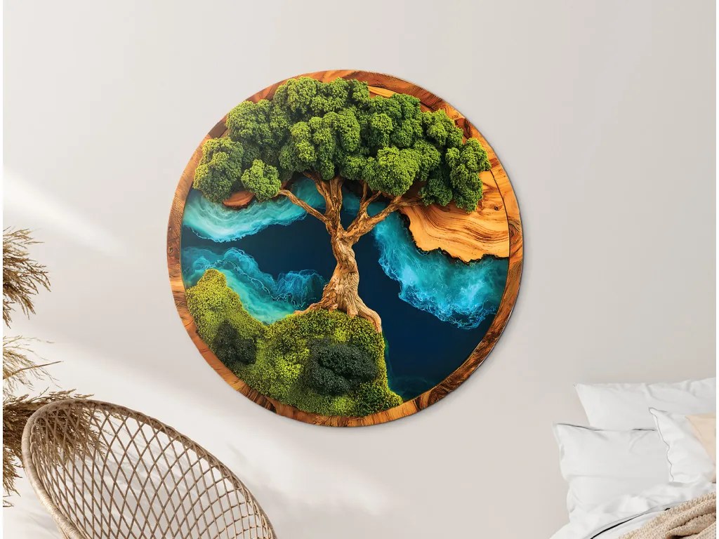 drevko | Machový Strom života Koruna (UV tlač) 45 x 45 cm