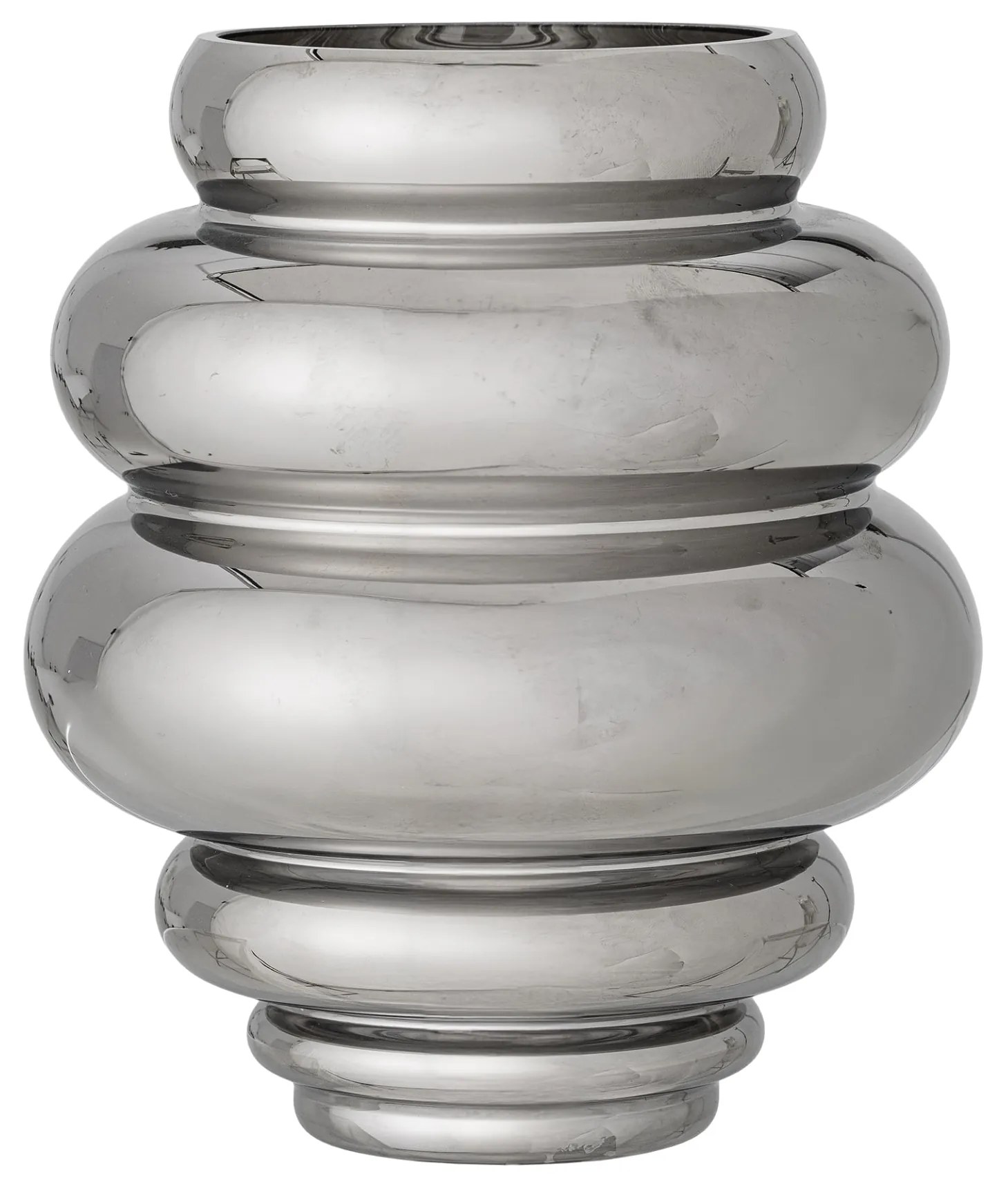 Bloomingville Sklenená váza Zorya Silver