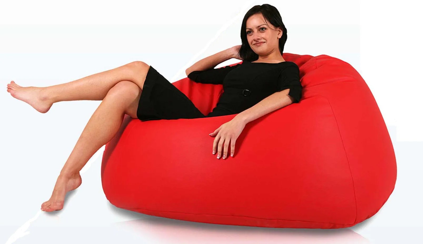 INTERMEDIC SK - Sedací vak MAXI 140x70 cm | extra veľký vak na sedenie a ležanie, 570 l Farba: E01 - Biela