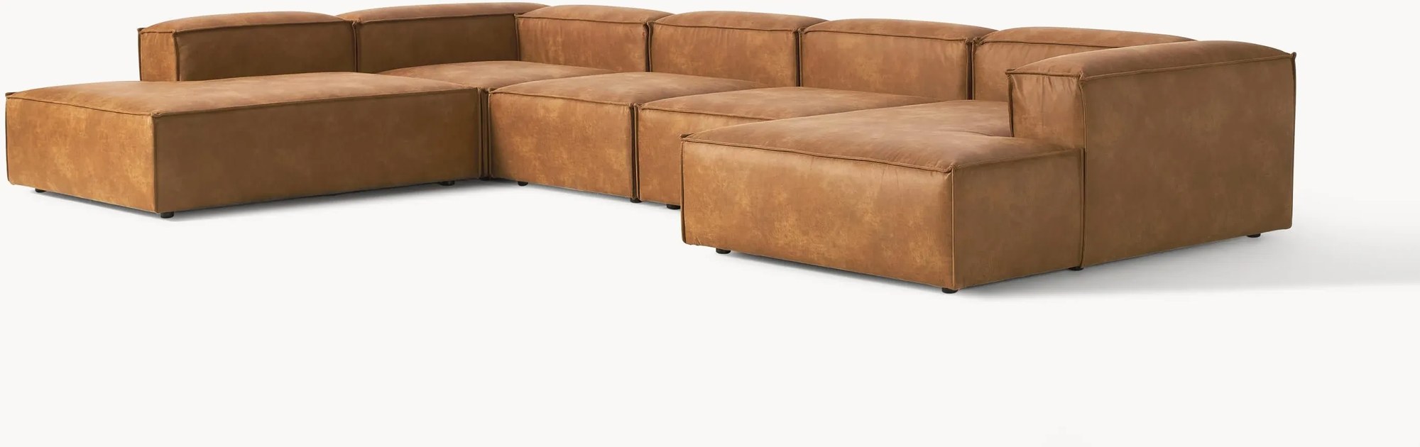 Modulárna pohovka z recyklovanej kože Lennon