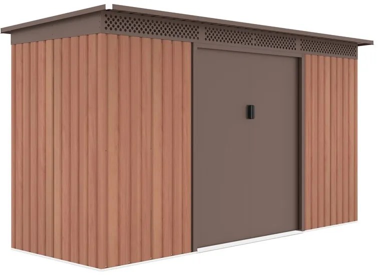 Záhradný domček G21 GRAH 483 - 340 x 142 cm, hnedý 6390092