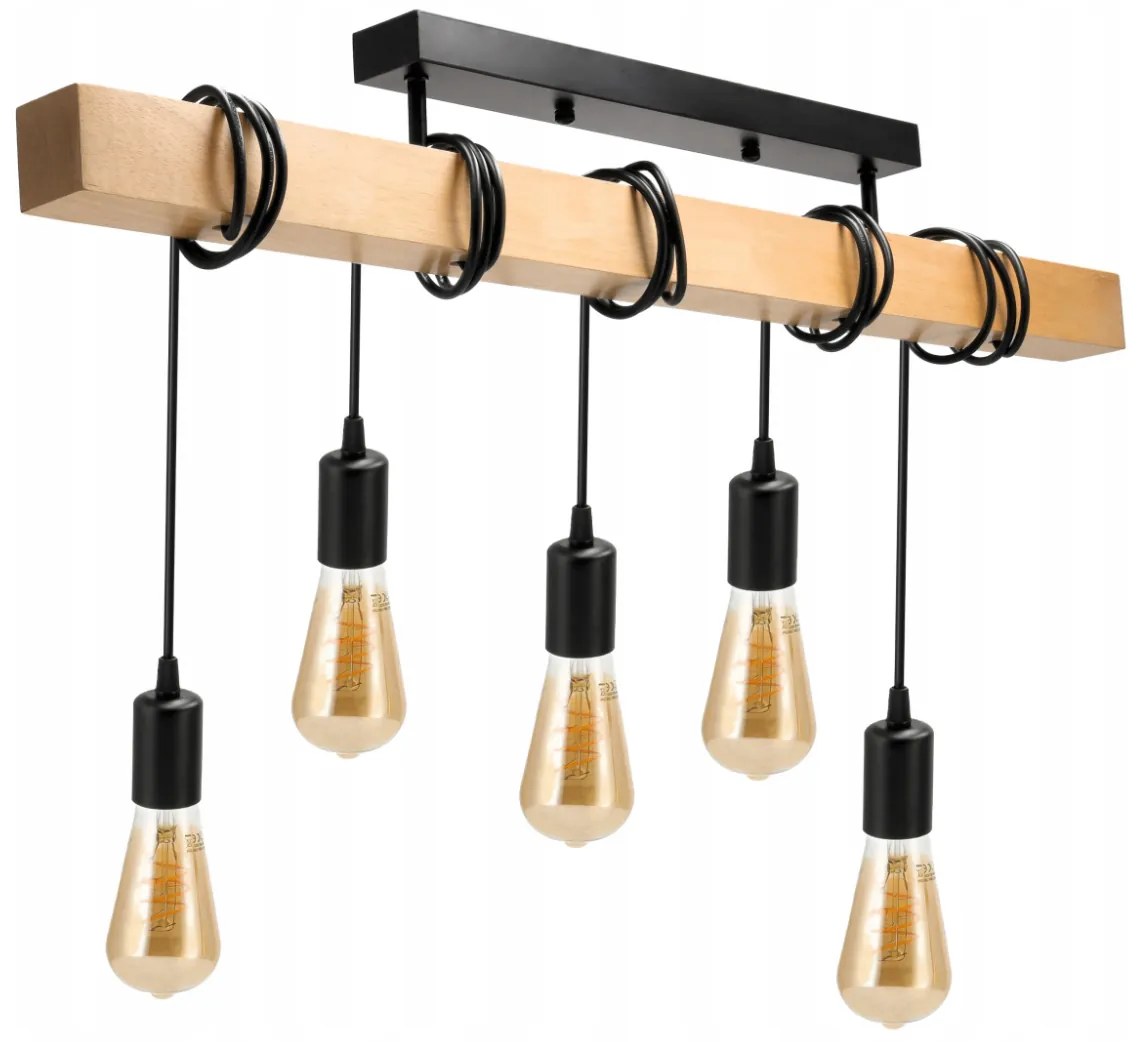 BERGE LED závesné stropné svietidlo 5x E27 Loft