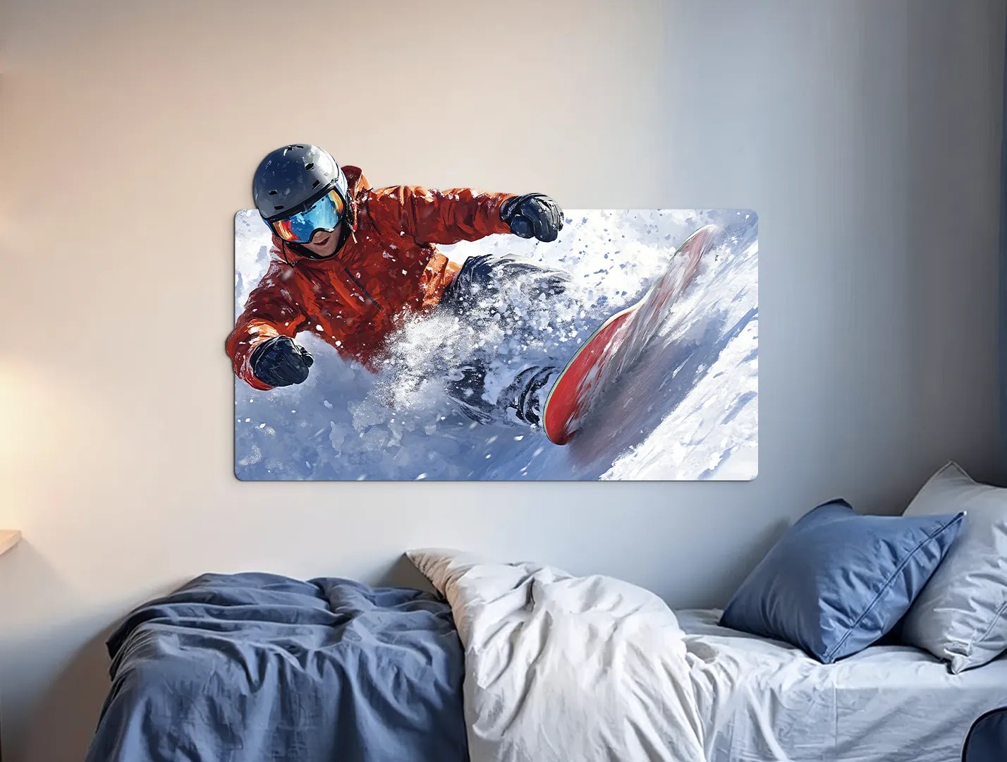 drevko | Obraz na stenu Jazda snowboardistu 41 x 65 cm