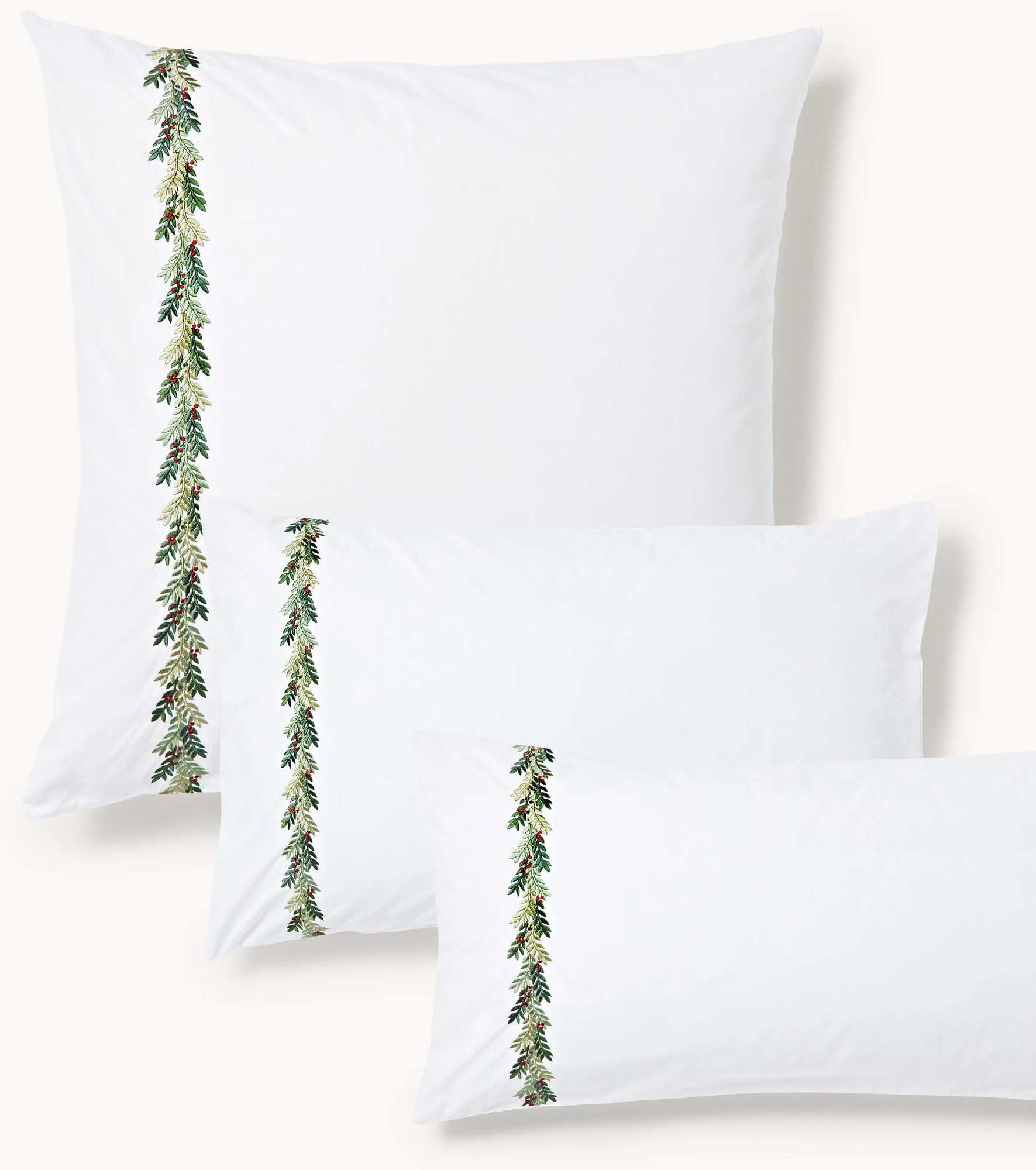 Bavlnená obliečka na vankúš s vianočnou výšivkou Evan