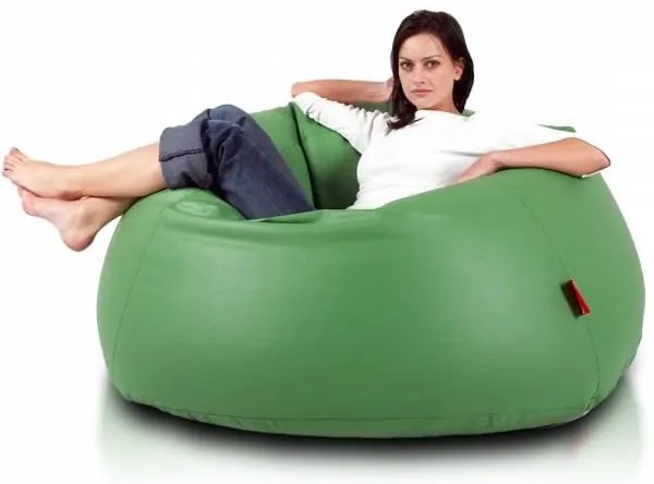 INTERMEDIC SK - Sedací vak MAXI 140x70 cm | extra veľký vak na sedenie a ležanie, 570 l Farba: E09 - Zelená tmavá (ekokoža)