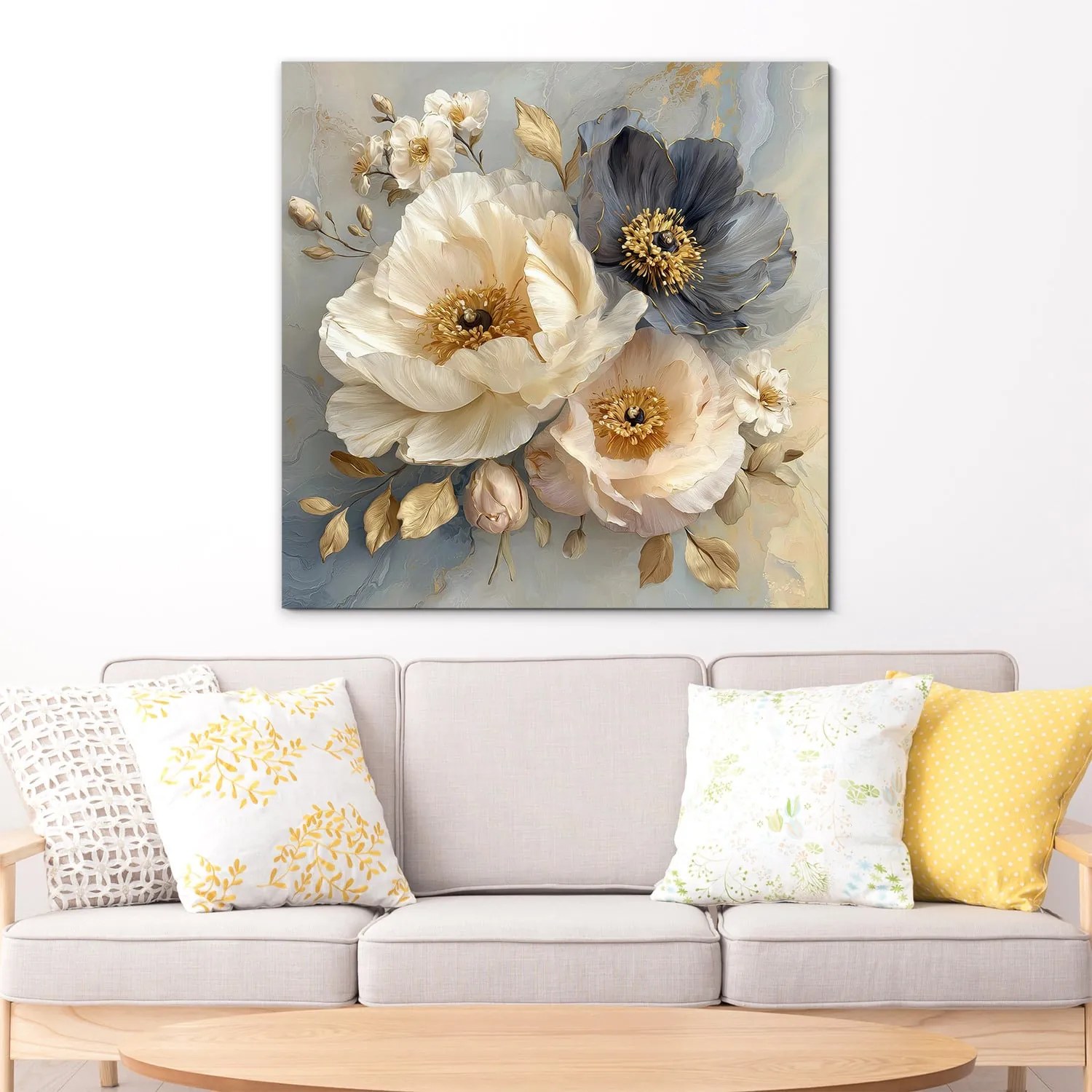 DUBLEZ | Drevený obraz kvetov - Pivonky