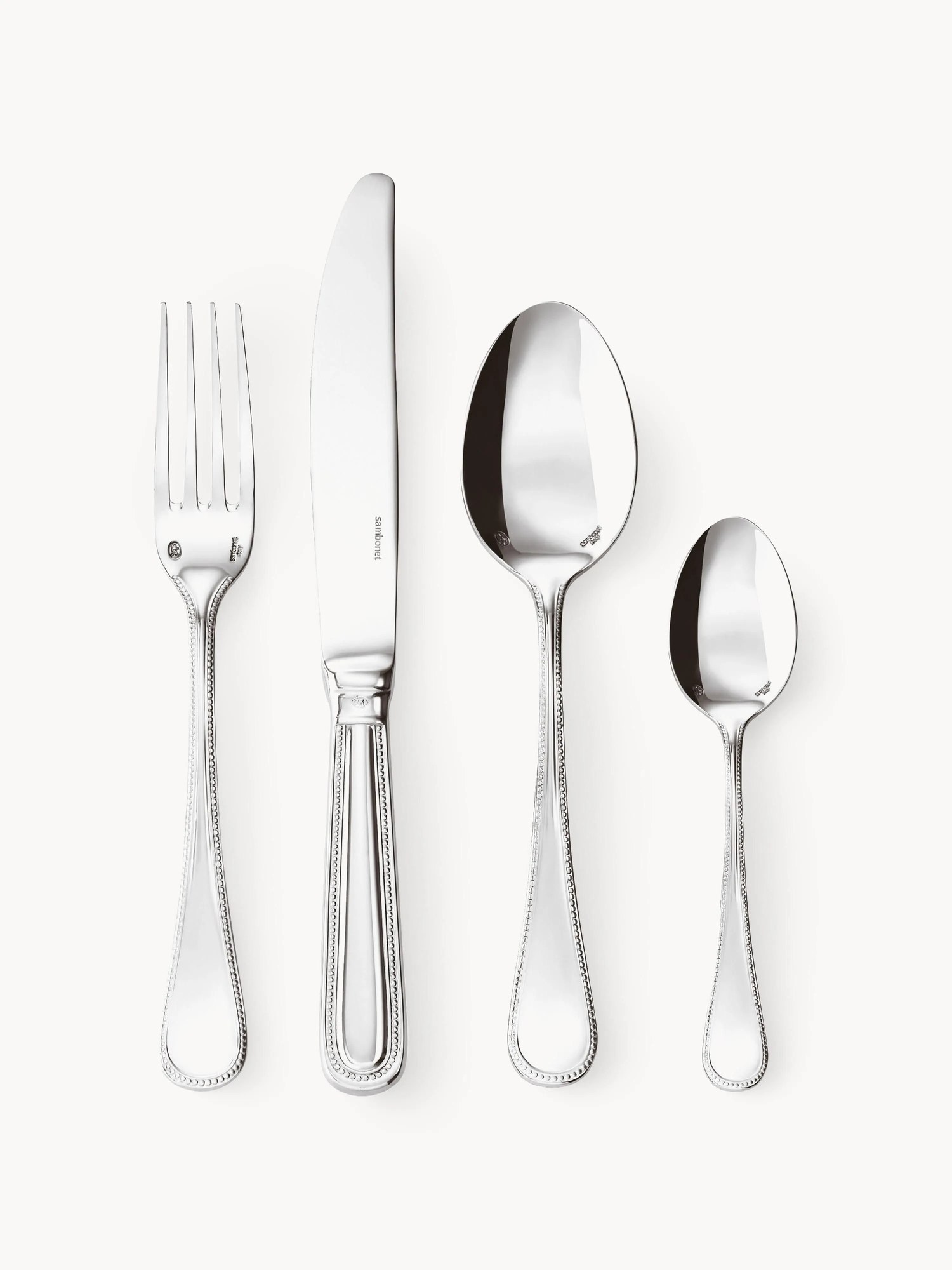 Súprava vysoko leštených príborov Perles, 6 osôb, 24 ks