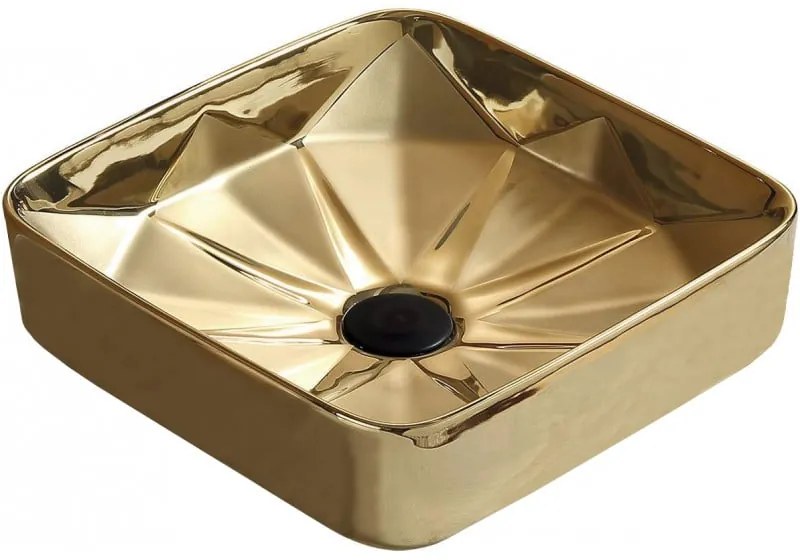 Mexen ELMIRA umývadlo, 41x41 CM, zlatá, 22094150