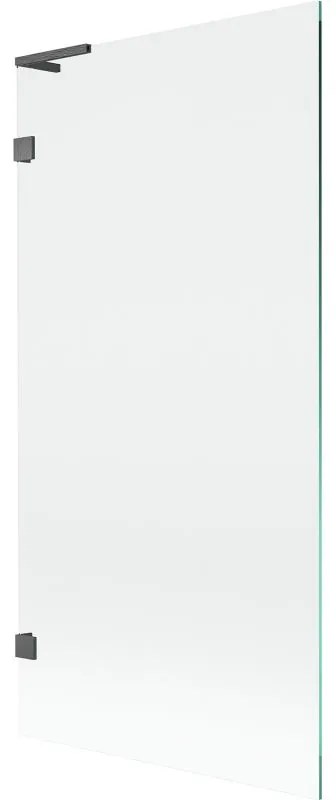 Mexen, Mexen Lunar L 1-krídlová vaňová zástena 90 x 150 cm, transparentná, pištoľovo šedá kartáčovaná - 897L-090-000-66-00
